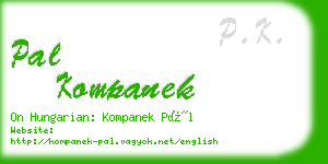 pal kompanek business card